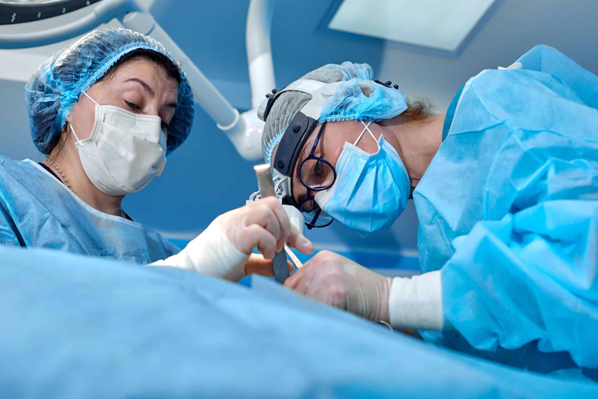 Raffles doctors performing surgery