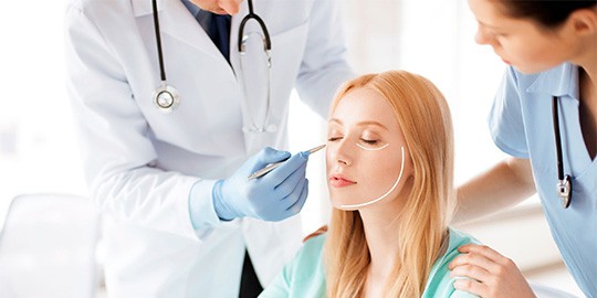 Doctor consulting on plastic surgery