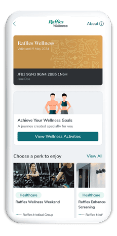 Raffles-Wellness-Membership-login-page