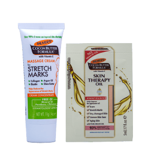 Stretchmark cream and skin therapy oil - Raffles Hospital mummy bag