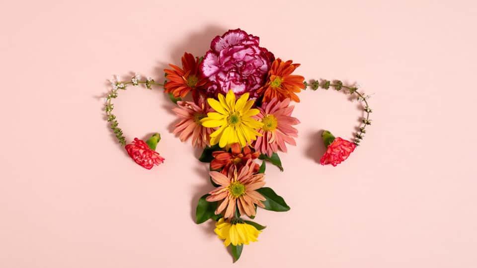 cervical abstract floral art - cervical cancer article