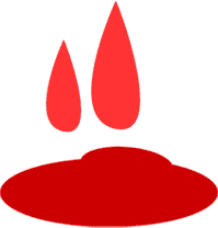 Blood in vomit or stool