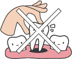 Baby tooth knocked out - Do not try to reinsert it