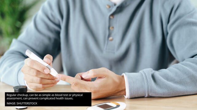 regular checkup can be as simple as blood test or physical assessment