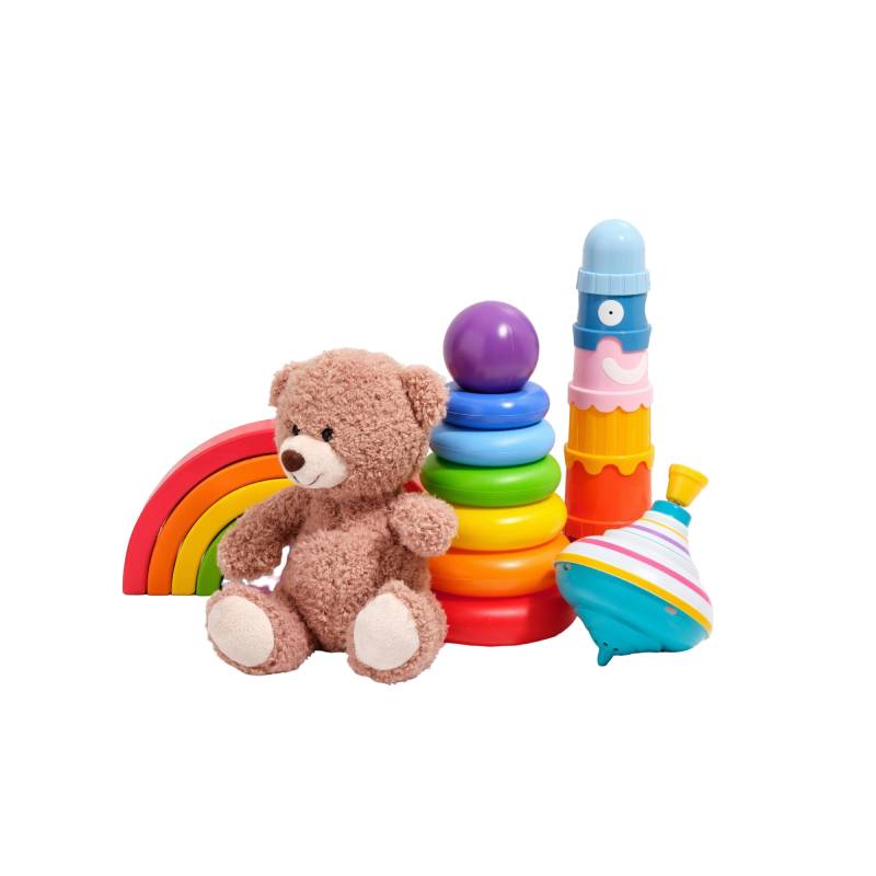 Illustration of infant vision development at 12 months, showing improved depth perception, fine motor coordination and almost fully developed colour vision.