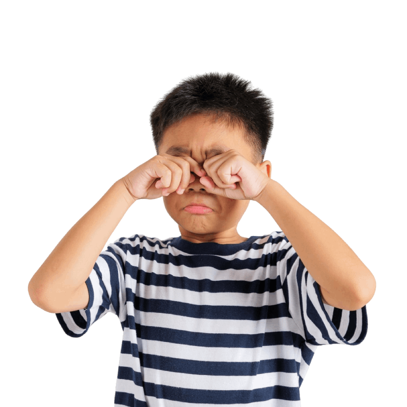Illustration explaining that passing a school eye screening does not replace a comprehensive paediatric eye examination, which can detect additional vision and eye health conditions.